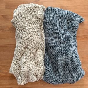 LOT 2 knit infinity scarves